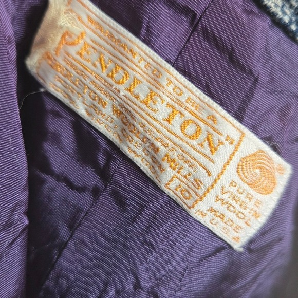 Pendleton 70's Vintage Blue Red Plaid A-Line Skirt - Picture 4 of 4